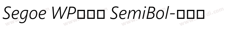 Segoe WP正黑體 SemiBol字体转换